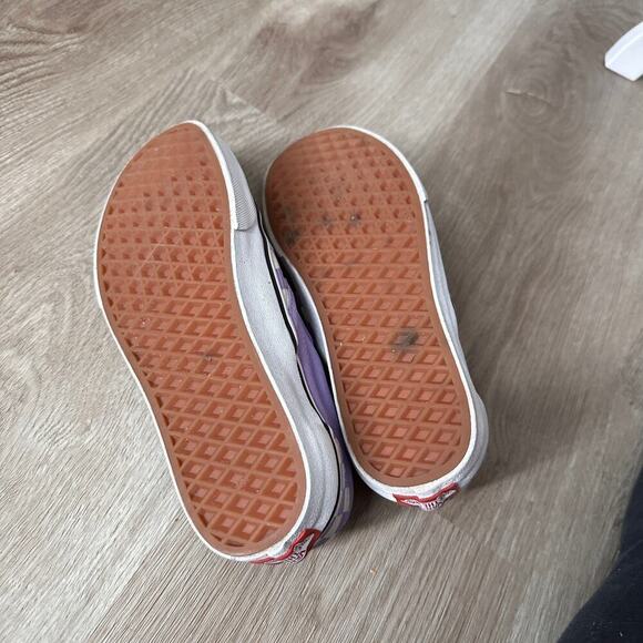 Vans Blue Checker Slip on Skate Walking Sneaker Shoes size 7 womens - Picture 6 of 7